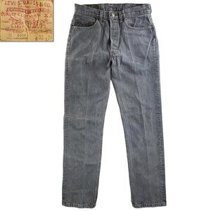 Levi's 501 XX Button Fly Vintage Jeans USA 80s Black 0658 "32x34" Actual 30x32